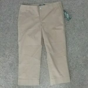 LRL GOLF CROPPED TAN PANTS WOMENS SIZE 2 NWT